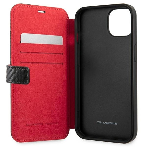 Ferrari FESAXFLBKP13SBK iPhone 13 mini 5.4&quot; black/black book On Track Carbon Stripe_4
