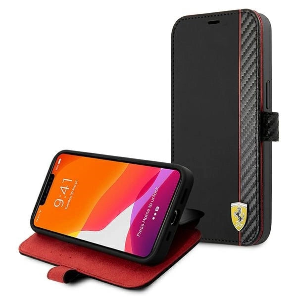 Ferrari FESAXFLBKP13SBK iPhone 13 mini 5.4&quot; black/black book On Track Carbon Stripe_5