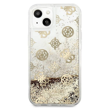 Guess GUHCP13SLGPEGO iPhone 13 mini 5.4" gold/gold hardcase Peony Liquid Glitter_2