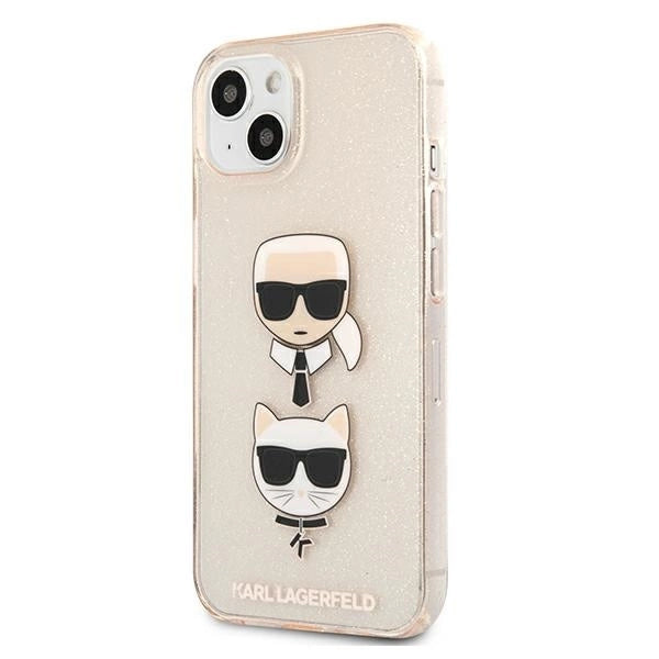 Karl Lagerfeld KLHCP13SKCTUGLGO iPhone 13 mini 5,4" złoty/gold hardcase Glitter Karl`s & Choupette_1