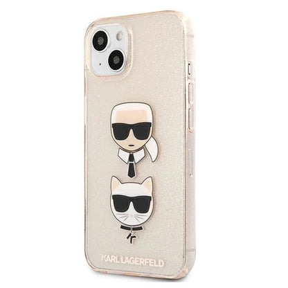 Karl Lagerfeld KLHCP13SKCTUGLGO iPhone 13 mini 5,4" złoty/gold hardcase Glitter Karl`s & Choupette_1