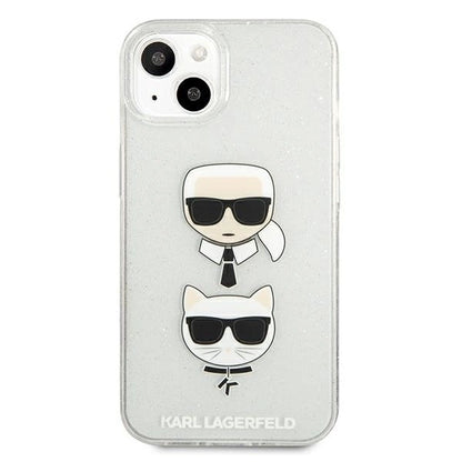 Karl Lagerfeld KLHCP13SKCTUGLS iPhone 13 mini 5,4" srebrny/silver hardcase Glitter Karl`s & Choupette_2