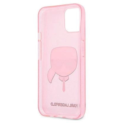 Karl Lagerfeld KLHCP13SKHTUGLP iPhone 13 mini 5,4" różowy/pink hardcase Glitter Karl's Head_6