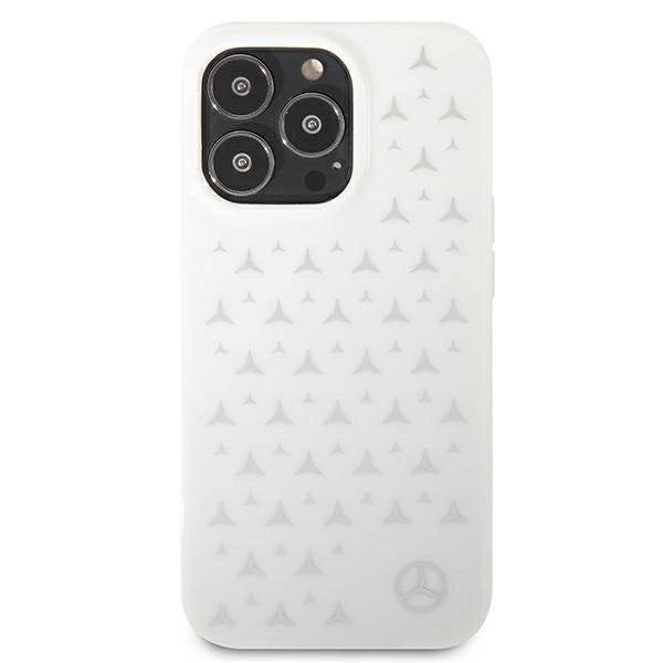 Mercedes MEHCP13LESPWH iPhone 13 Pro / 13 6,1" biały/white hardcase Silver Stars Pattern_2