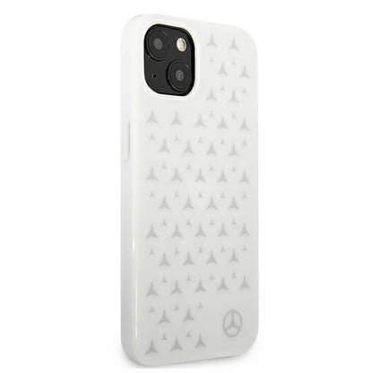 Mercedes MEHCP13MESPWH iPhone 13 6,1" biały/white hardcase Silver Stars Pattern_3