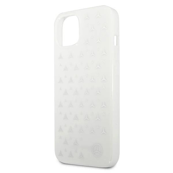 Mercedes MEHCP13MESPWH iPhone 13 6,1" biały/white hardcase Silver Stars Pattern_5