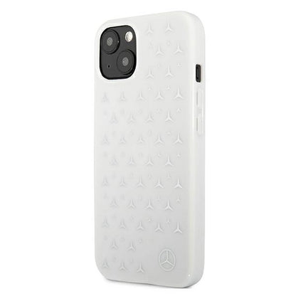 Mercedes MEHCP13SESPWH iPhone 13 mini 5,4" biały/white hardcase Silver Stars Pattern_1