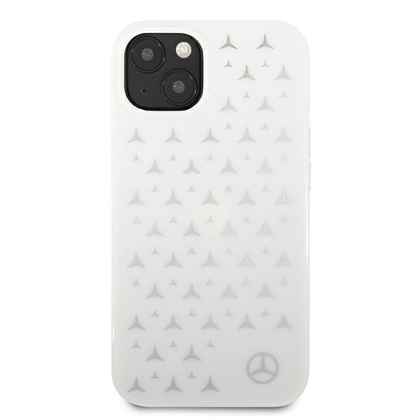 Mercedes MEHCP13SESPWH iPhone 13 mini 5,4" biały/white hardcase Silver Stars Pattern_2