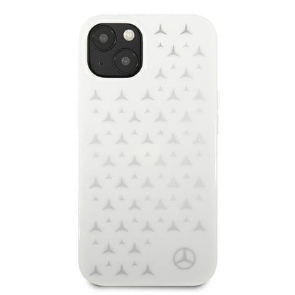 Mercedes MEHCP13SESPWH iPhone 13 mini 5,4" biały/white hardcase Silver Stars Pattern_2