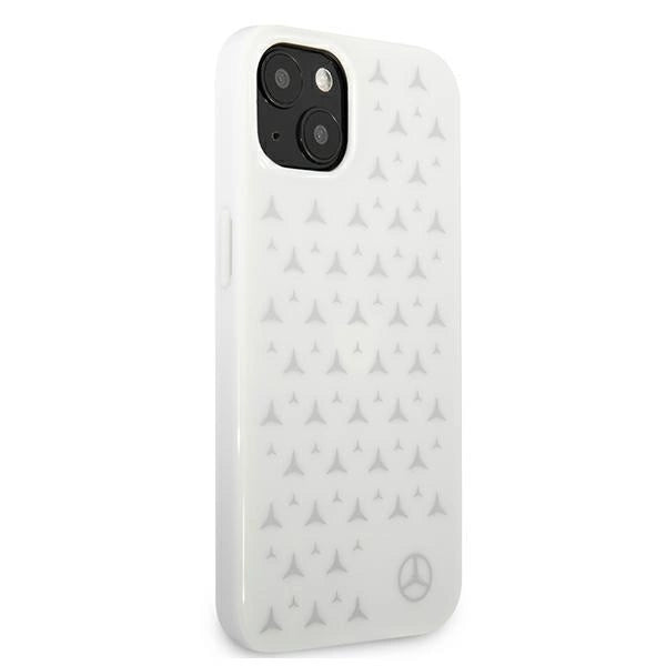Mercedes MEHCP13SESPWH iPhone 13 mini 5,4" biały/white hardcase Silver Stars Pattern_3
