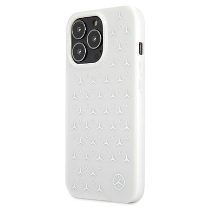Mercedes MEHCP13XESPWH iPhone 13 Pro Max 6,7" biały/white hardcase Silver Stars Pattern_1