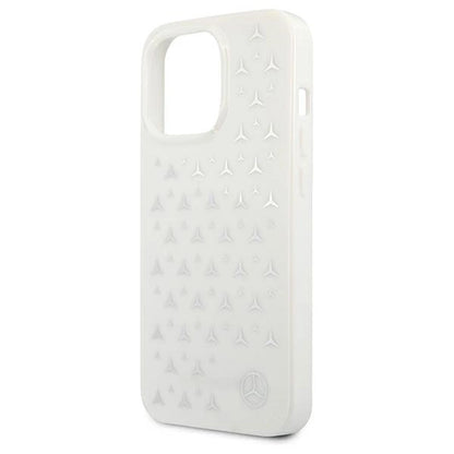 Mercedes MEHCP13XESPWH iPhone 13 Pro Max 6,7" biały/white hardcase Silver Stars Pattern_5