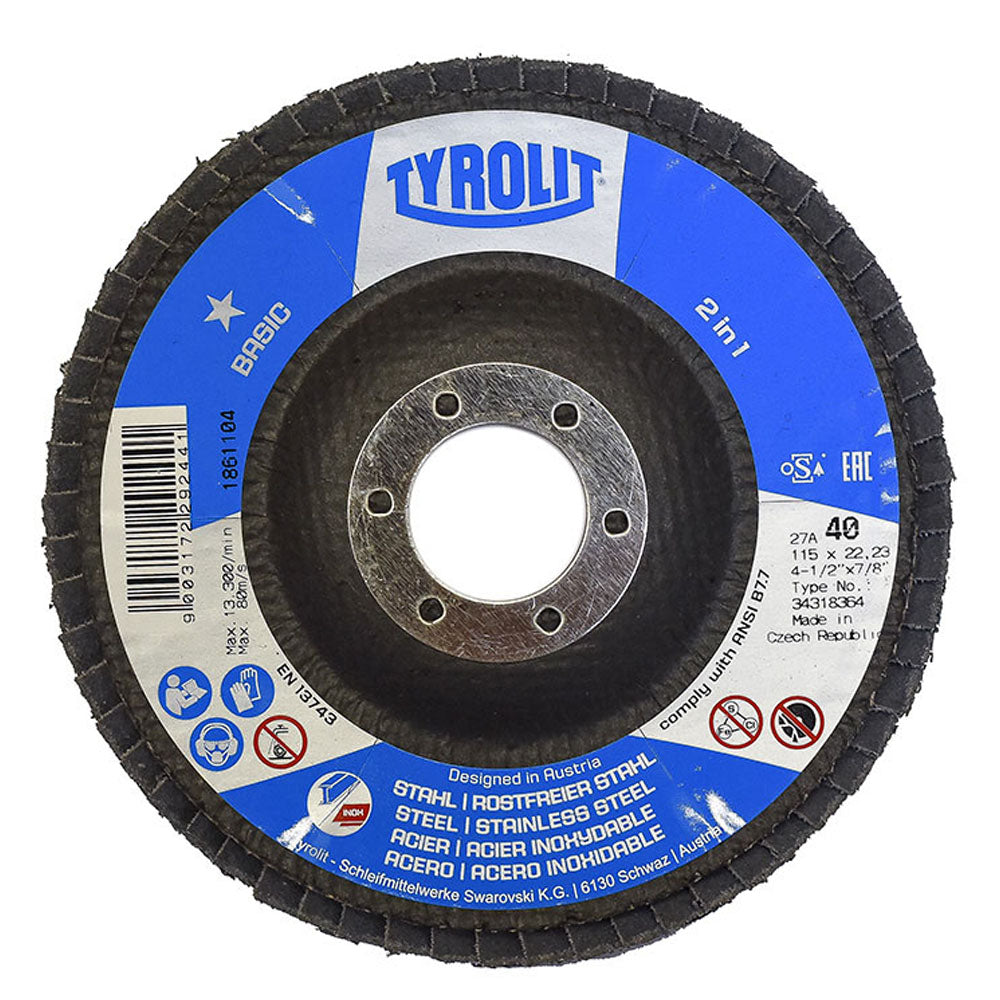 Disco de lÃ¢minas 27cla Ã¸115x22,23 za40q-b tyrolit_0