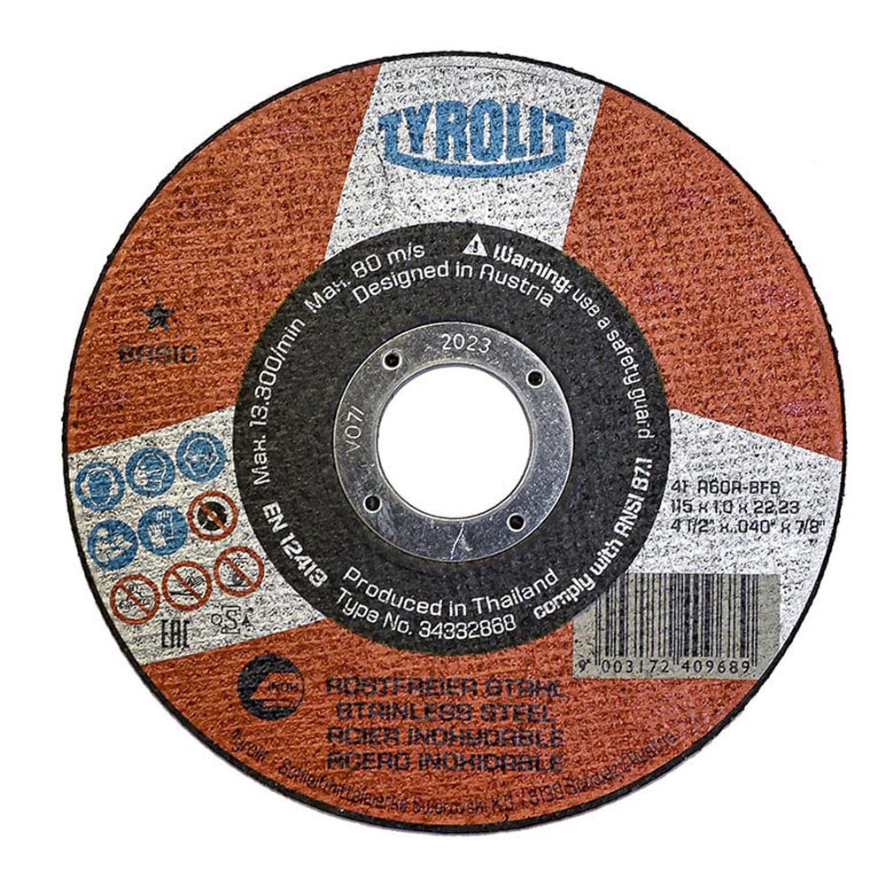 Disco de corte plano 41c Ã¸115x1,0x22,23 a60r-bfb_0