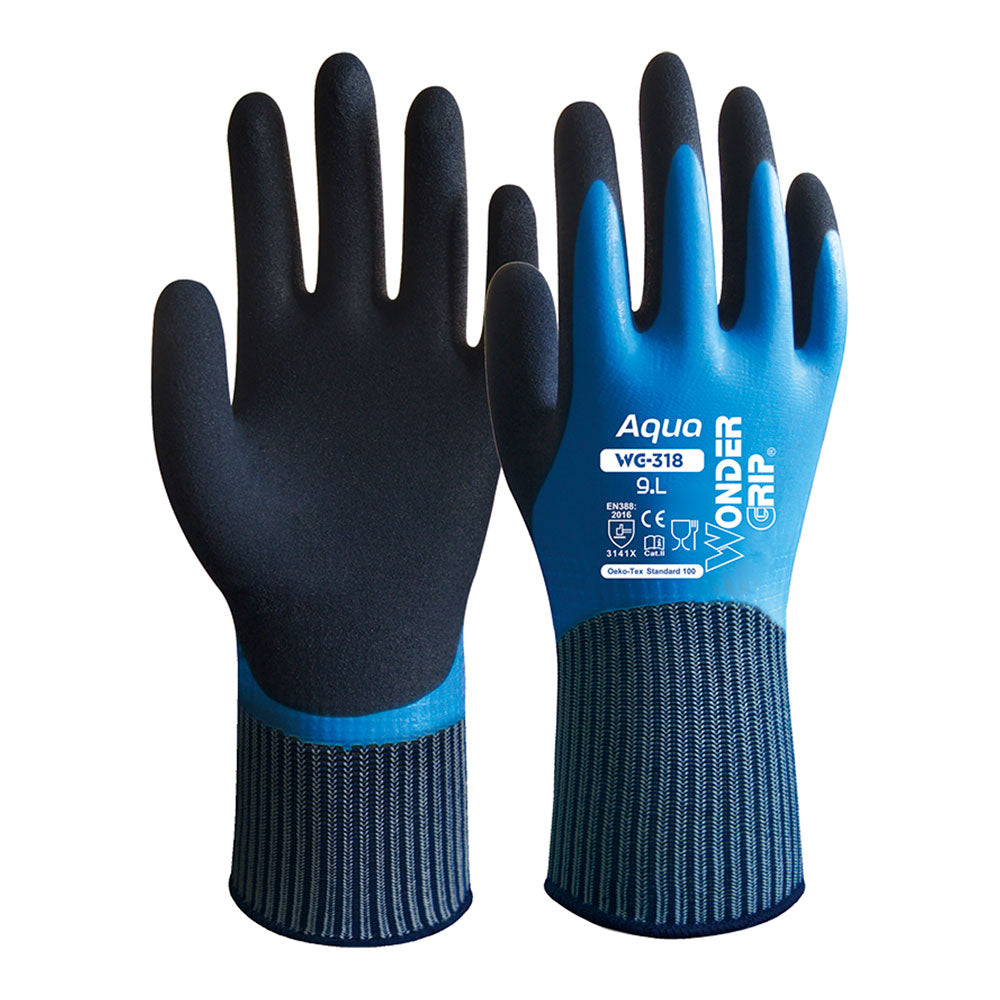 Luva de nylon com revestimento duplo de lÃ¡tex, 100% resistente Ã  Ã¡gua, tamanho 09_0