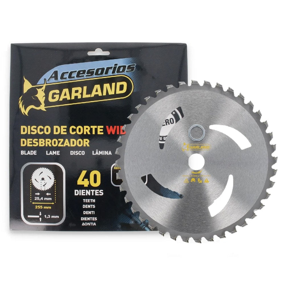 Disco de corte para roÃ§adora, 40 dentes, Ã¸255 x 25,4 x 1,3 mm_0