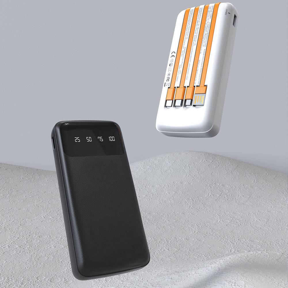 Dudao K6Pro Universal 10000mAh Power Bank with USB Cable, USB Type C, Lightning white (K6Pro-white)_1