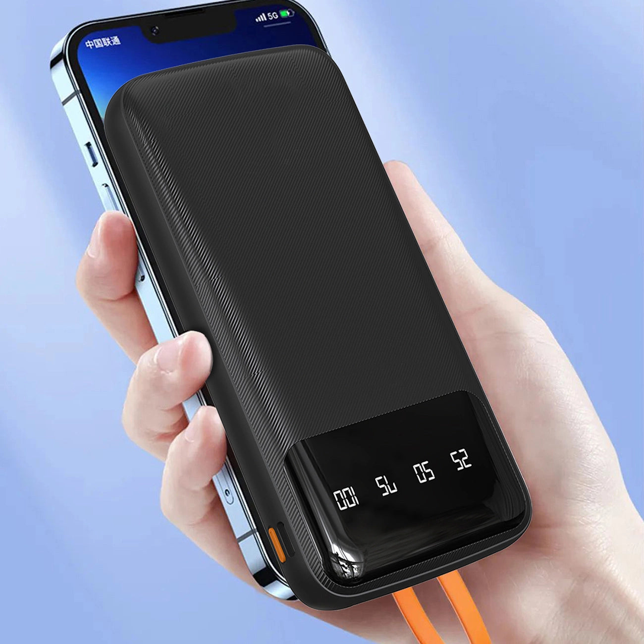Dudao K6Pro Universal 10000mAh Power Bank with USB Cable, USB Type C, Lightning Black (K6Pro-black)_1