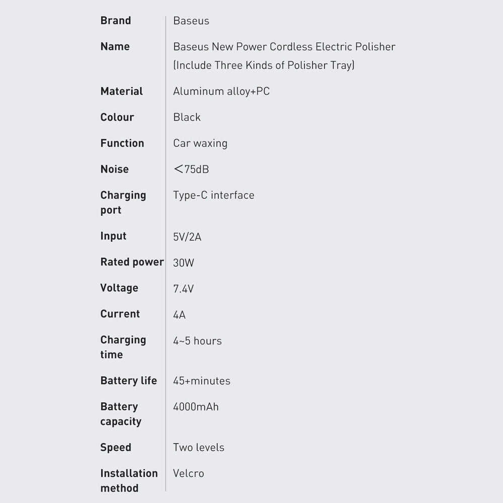 Baseus cordless electric polish machine 30W 4000mAh black (CRDLQ-B01)_37