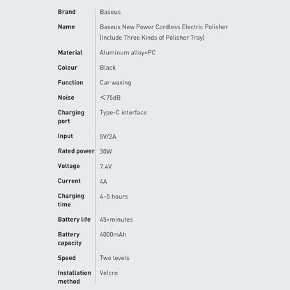 Baseus cordless electric polish machine 30W 4000mAh black (CRDLQ-B01)_37