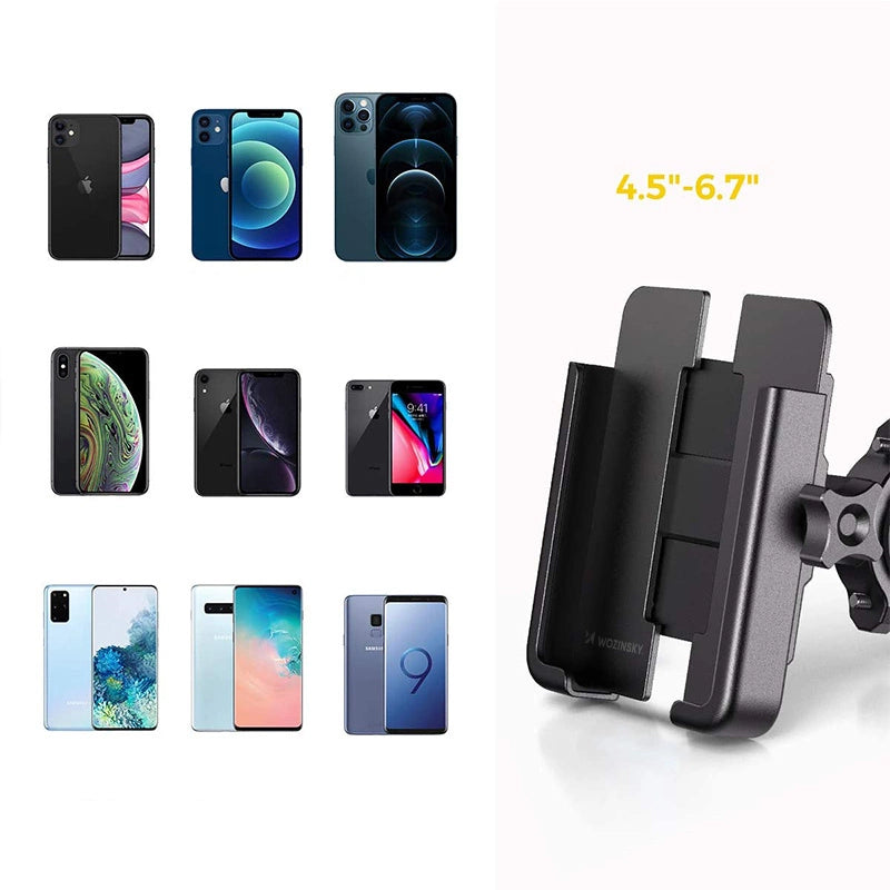 Wozinsky metal bicycle phone holder, scooters black (WBHBK3)_12