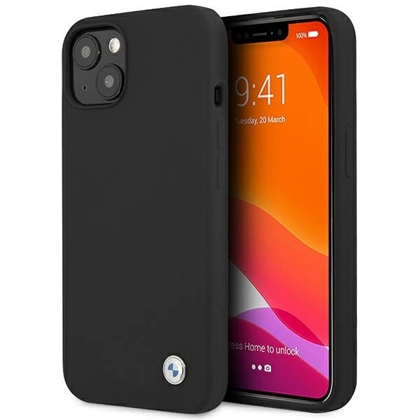 Etui BMW BMHCP13MSILBK iPhone 13 6,1" czarny/black hardcase Silicone Signature_0