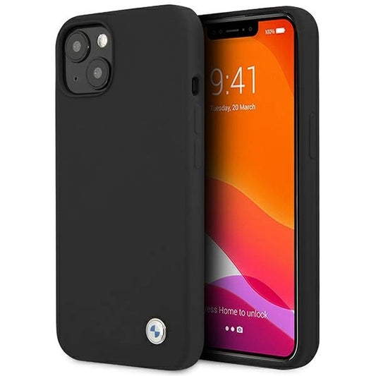 Etui BMW BMHCP13MSILBK iPhone 13 6,1" czarny/black hardcase Silicone Signature_0
