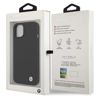 Etui BMW BMHCP13MSILBK iPhone 13 6,1" czarny/black hardcase Silicone Signature_7