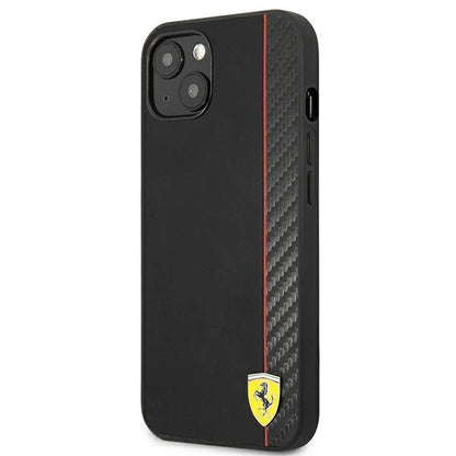 Ferrari FESAXHCP13SBK iPhone 13 mini 5.4" black/black hardcase On Track Carbon Stripe_1