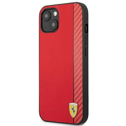 Ferrari FESAXHCP13SRE iPhone 13 mini 5.4&quot; red/red hardcase On Track Carbon Stripe_1