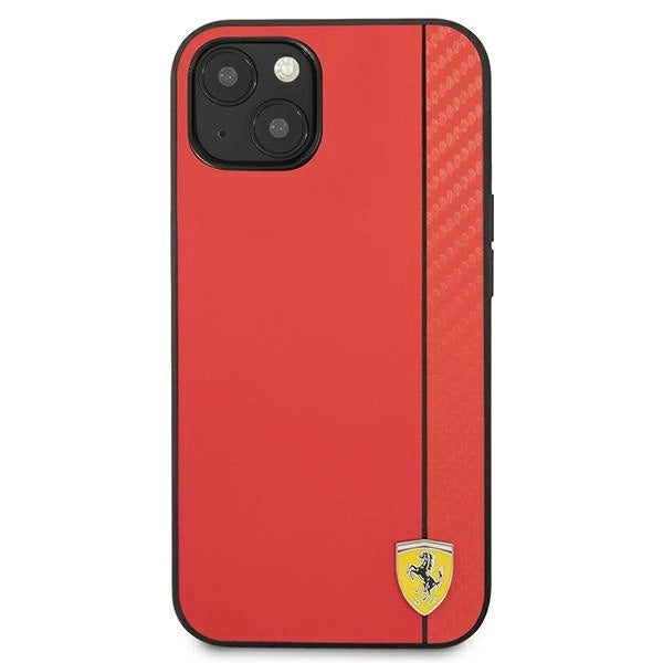 Ferrari FESAXHCP13SRE iPhone 13 mini 5.4&quot; red/red hardcase On Track Carbon Stripe_2