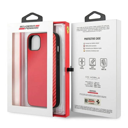 Ferrari FESAXHCP13SRE iPhone 13 mini 5.4&quot; red/red hardcase On Track Carbon Stripe_7