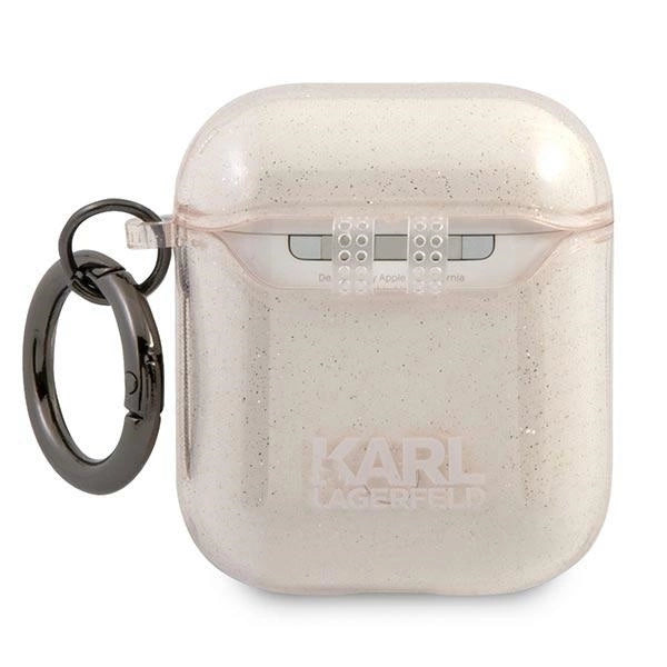 Karl Lagerfeld KLA2UKHGD AirPods cover złoty/gold Glitter Karl`s Head_1
