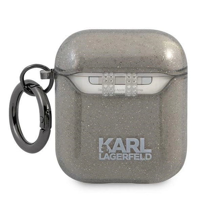 Karl Lagerfeld KLA2UKHGK AirPods cover czarny/black Glitter Karl`s Head_1