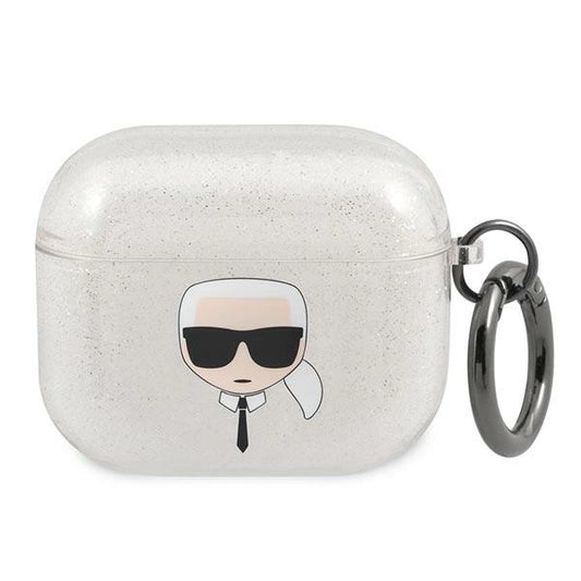 Karl Lagerfeld KLA3UKHGS AirPods 3 cover srebrny/silver Glitter Karl`s Head_0