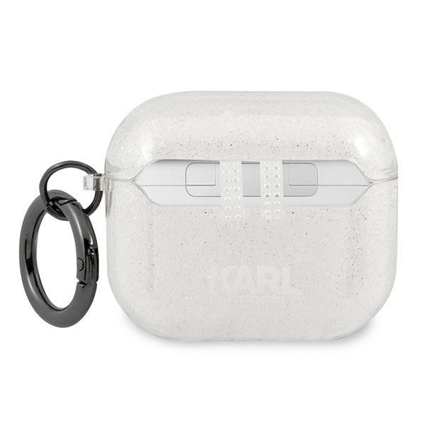 Karl Lagerfeld KLA3UKHGS AirPods 3 cover srebrny/silver Glitter Karl`s Head_1