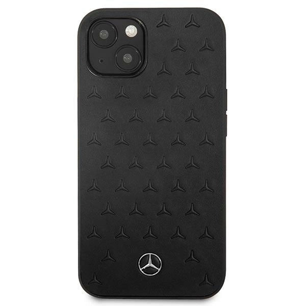 Mercedes MEHCP13SPSQBK iPhone 13 mini 5,4" czarny/black hardcase Leather Stars Pattern_2