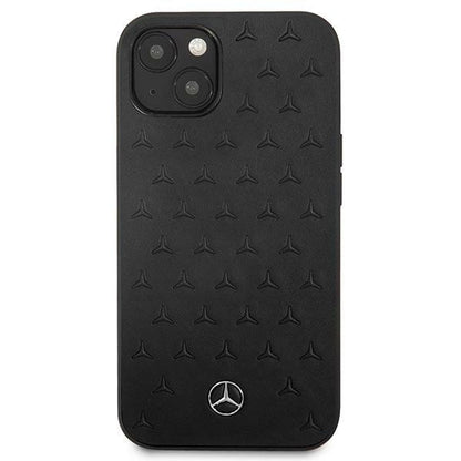 Mercedes MEHCP13SPSQBK iPhone 13 mini 5,4" czarny/black hardcase Leather Stars Pattern_2