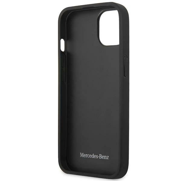 Mercedes MEHCP13SPSQBK iPhone 13 mini 5,4" czarny/black hardcase Leather Stars Pattern_6