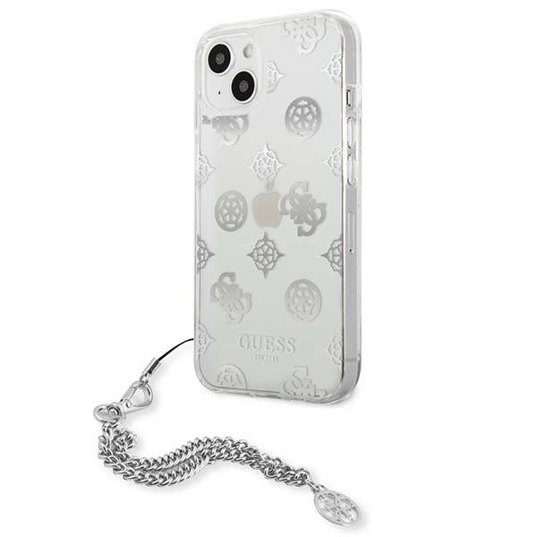 Guess GUHCP13SKPESI iPhone 13 mini 5.4" silver/silver hardcase Peony Chain Collection_1