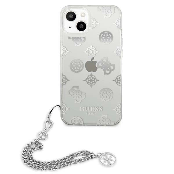 Guess GUHCP13SKPESI iPhone 13 mini 5.4" silver/silver hardcase Peony Chain Collection_2