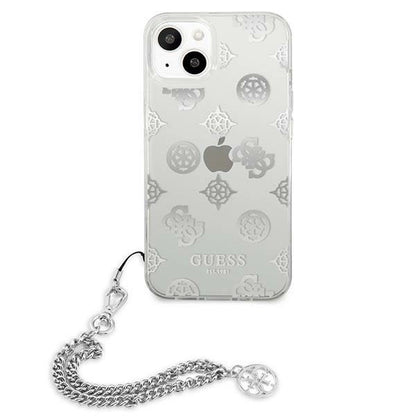 Guess GUHCP13SKPESI iPhone 13 mini 5.4" silver/silver hardcase Peony Chain Collection_2