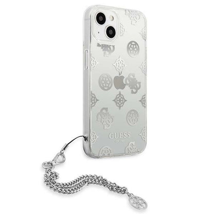 Guess GUHCP13SKPESI iPhone 13 mini 5.4" silver/silver hardcase Peony Chain Collection_3