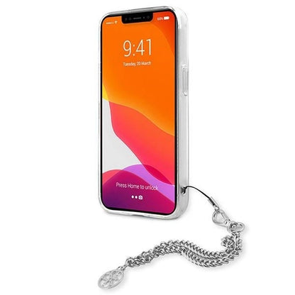 Guess GUHCP13SKPESI iPhone 13 mini 5.4" silver/silver hardcase Peony Chain Collection_4