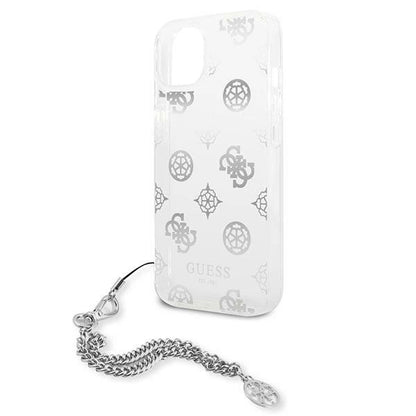 Guess GUHCP13SKPESI iPhone 13 mini 5.4" silver/silver hardcase Peony Chain Collection_5