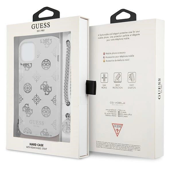 Guess GUHCP13SKPESI iPhone 13 mini 5.4" silver/silver hardcase Peony Chain Collection_7