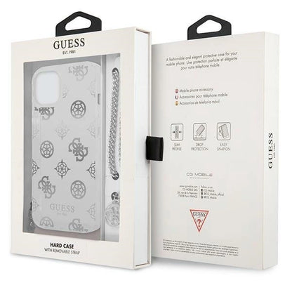 Guess GUHCP13SKPESI iPhone 13 mini 5.4" silver/silver hardcase Peony Chain Collection_7