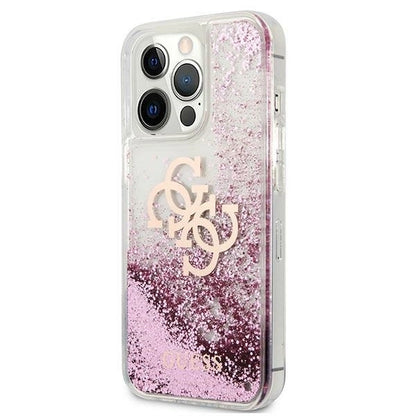 Guess GUHCP13XLG4GPI iPhone 13 Pro Max 6,7" różowy/pink hardcase 4G Big Liquid Glitter_1