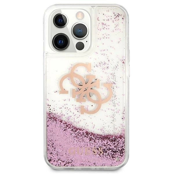 Guess GUHCP13XLG4GPI iPhone 13 Pro Max 6,7" różowy/pink hardcase 4G Big Liquid Glitter_2