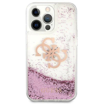 Guess GUHCP13XLG4GPI iPhone 13 Pro Max 6,7" różowy/pink hardcase 4G Big Liquid Glitter_2